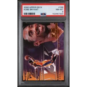 2000 Upper Deck #188 Y3K Kobe Bryant Insert - Los Angeles Lakers - PSA 8